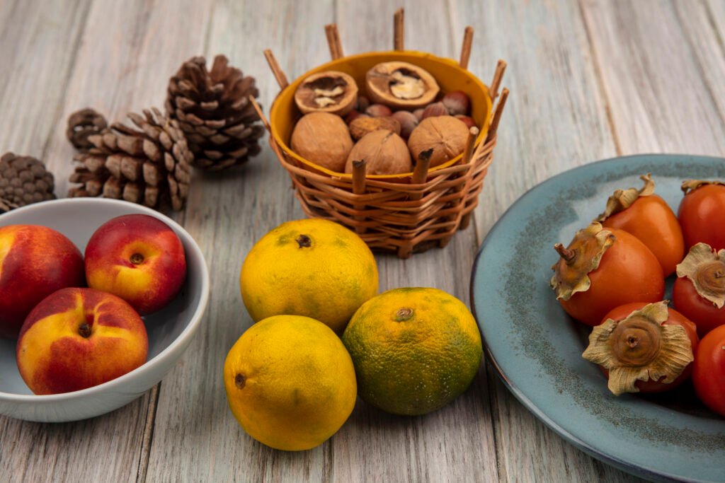 fruits et noix d'hiver pour une alimentation hivernale saine